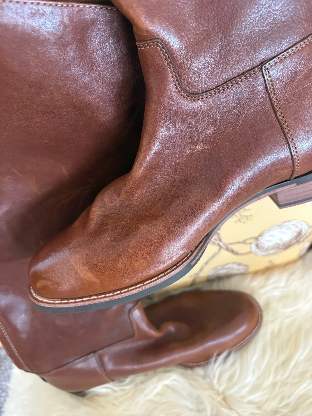 New Ariat Chestnut Brown  Leather Riding Boots
